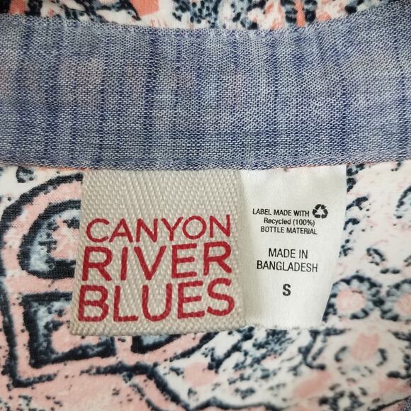 Canyon River Blues | Button Down Cotton 3/4 Shirt Small - Picture 6 of 8